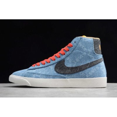 Nike Erkek Blazer Mid Qs Hh Açık Mavi / Siyah / Turuncu Kaykay Ayakkabı Türkiye - 2V99TCVF